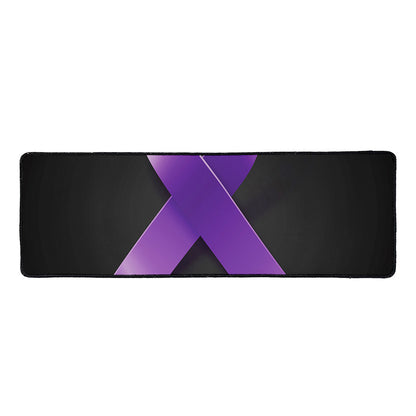 Purple All Cancer Awareness Ribbon Print Long Kitchen Mat