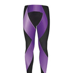 Purple All Cancer Awareness Ribbon Print Men's leggings