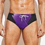 Purple All Cancer Awareness Ribbon Print Men's Swim Briefs