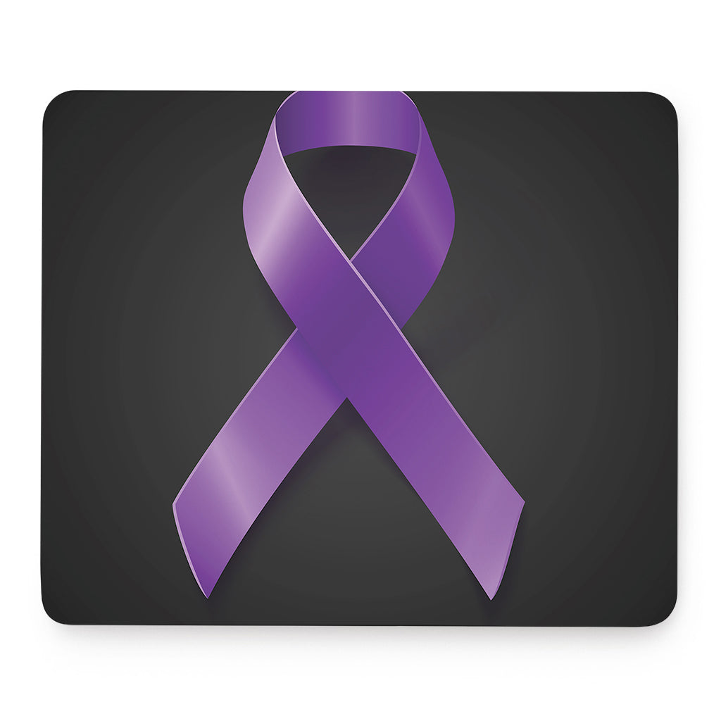Purple All Cancer Awareness Ribbon Print Mouse Pad