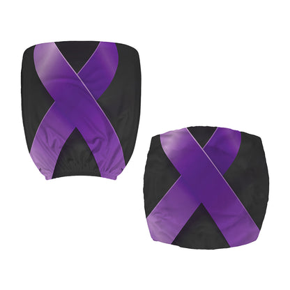 Purple All Cancer Awareness Ribbon Print Office Chair Cover