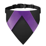 Purple All Cancer Awareness Ribbon Print Over The Collar Dog Bandana
