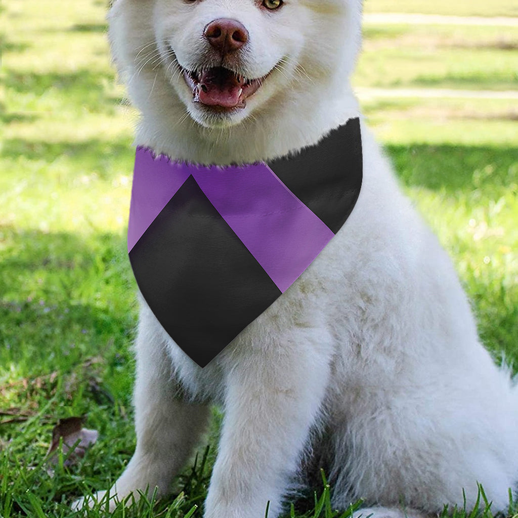 Purple All Cancer Awareness Ribbon Print Over The Collar Dog Bandana