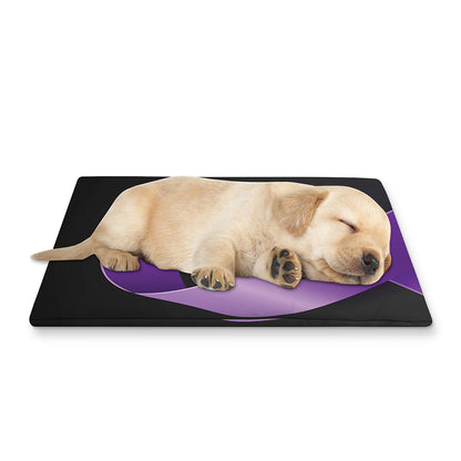 Purple All Cancer Awareness Ribbon Print Pet Cooling Mat Cover