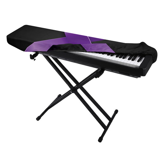 Purple All Cancer Awareness Ribbon Print Piano Keyboard Cover