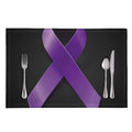 Purple All Cancer Awareness Ribbon Print Placemat