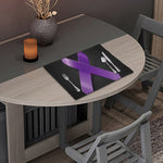 Purple All Cancer Awareness Ribbon Print Placemat