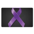 Purple All Cancer Awareness Ribbon Print Polyester Doormat