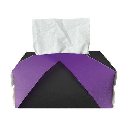 Purple All Cancer Awareness Ribbon Print Rectangle Tissue Box Cover