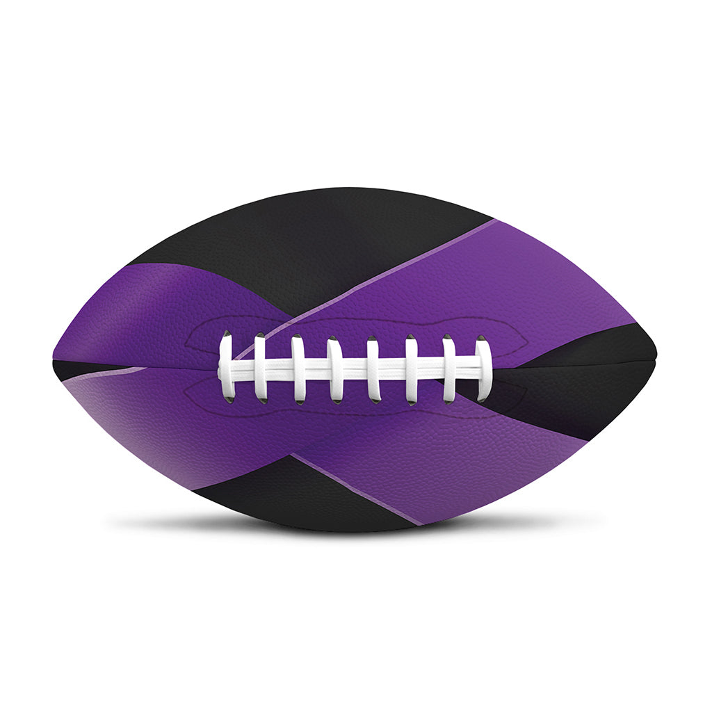 Purple All Cancer Awareness Ribbon Print Rugby Ball
