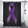 Purple All Cancer Awareness Ribbon Print Shower Curtain