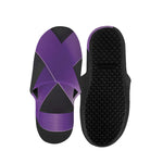 Purple All Cancer Awareness Ribbon Print Slippers