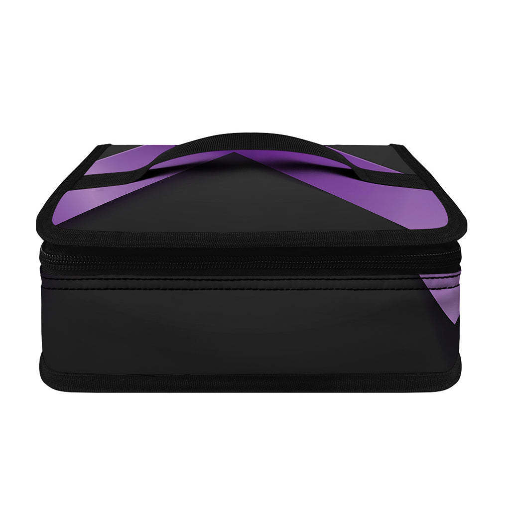 Purple All Cancer Awareness Ribbon Print Small Lunch Bag