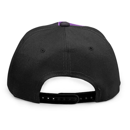Purple All Cancer Awareness Ribbon Print Snapback Cap