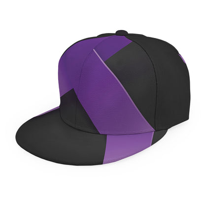 Purple All Cancer Awareness Ribbon Print Snapback Cap