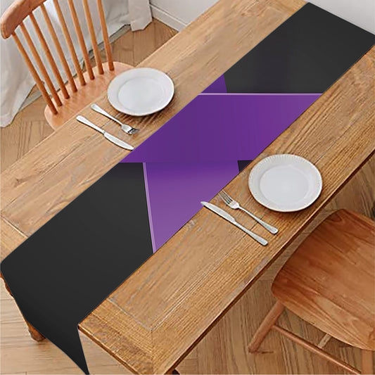 Purple All Cancer Awareness Ribbon Print Table Runner