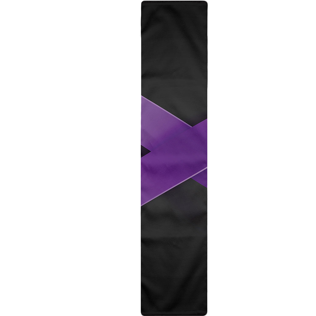 Purple All Cancer Awareness Ribbon Print Table Runner