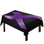 Purple All Cancer Awareness Ribbon Print Tablecloth