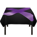 Purple All Cancer Awareness Ribbon Print Tablecloth