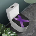 Purple All Cancer Awareness Ribbon Print Toilet Lid Cover