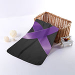 Purple All Cancer Awareness Ribbon Print Towel