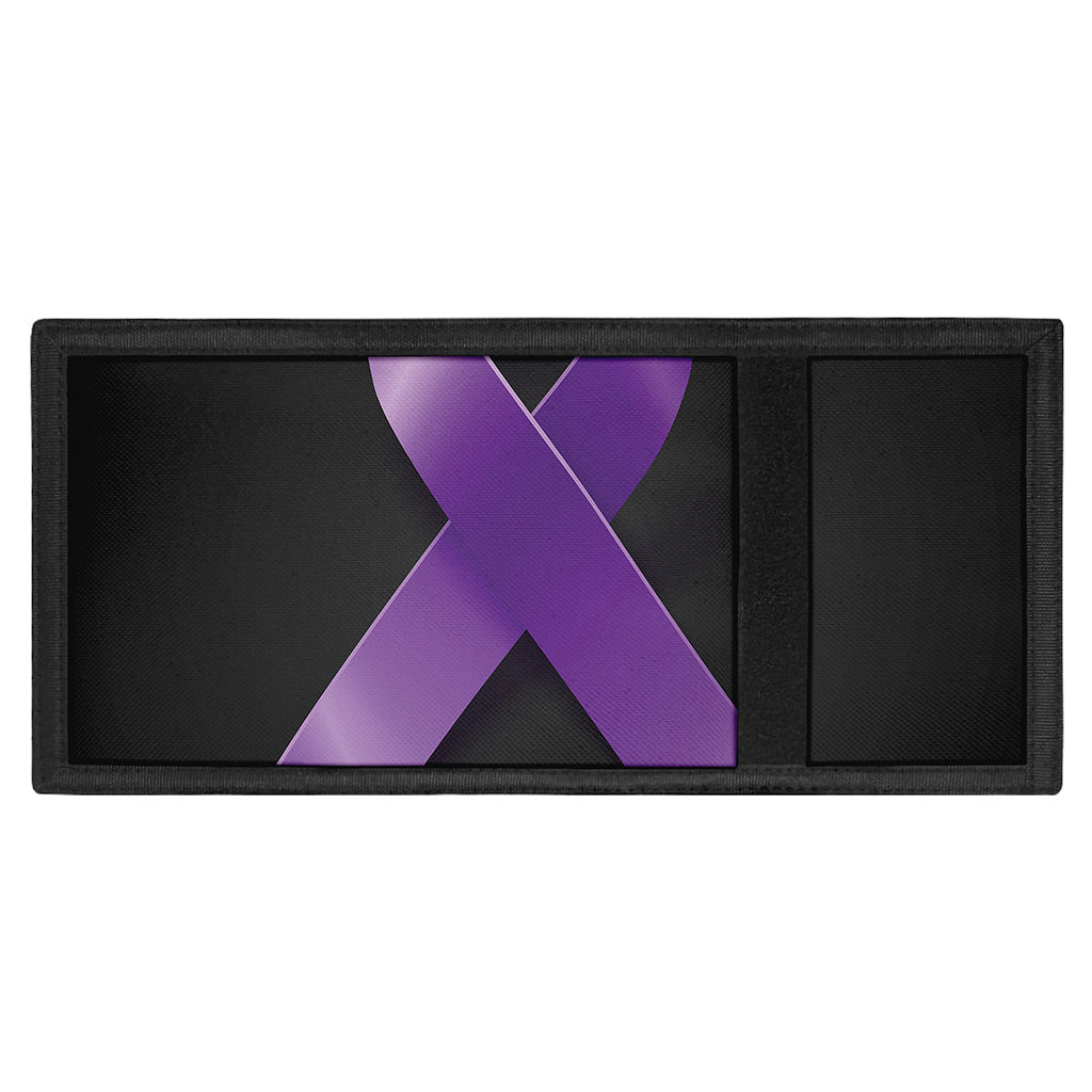 Purple All Cancer Awareness Ribbon Print Trifold Wallet