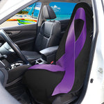 Purple All Cancer Awareness Ribbon Print Waterproof Car Seat Cover