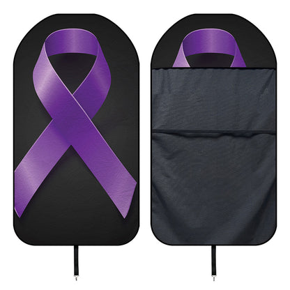 Purple All Cancer Awareness Ribbon Print Waterproof Car Seat Cover