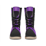 Purple All Cancer Awareness Ribbon Print Winter Boots