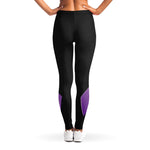 Purple All Cancer Awareness Ribbon Print Women's Leggings