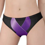 Purple All Cancer Awareness Ribbon Print Women's Panties