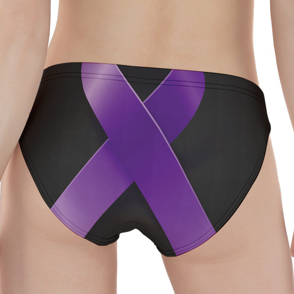 Purple All Cancer Awareness Ribbon Print Women's Panties