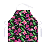 Purple Alstroemeria Pattern Print Adjustable Apron