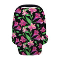 Purple Alstroemeria Pattern Print Baby Seat Cover