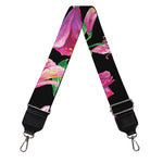 Purple Alstroemeria Pattern Print Bag Strap