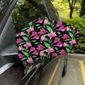 Purple Alstroemeria Pattern Print Car Side Mirror Covers