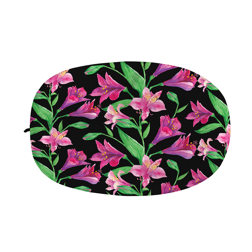 Purple Alstroemeria Pattern Print Car Side Mirror Covers