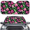 Purple Alstroemeria Pattern Print Car Windshield Sun Shade