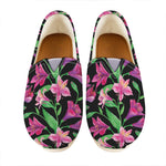 Purple Alstroemeria Pattern Print Casual Shoes
