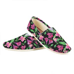 Purple Alstroemeria Pattern Print Casual Shoes