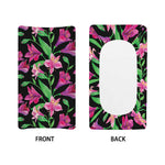 Purple Alstroemeria Pattern Print Changing Pad Cover