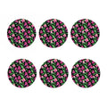 Purple Alstroemeria Pattern Print Coaster Set