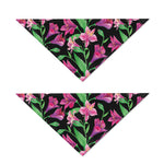 Purple Alstroemeria Pattern Print Dog Bandana