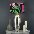 Purple Alstroemeria Pattern Print Drum Lamp Shade