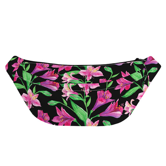 Purple Alstroemeria Pattern Print Fanny Pack