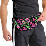 Purple Alstroemeria Pattern Print Fanny Pack