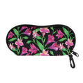 Purple Alstroemeria Pattern Print Glasses Case