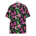 Purple Alstroemeria Pattern Print Hawaiian Shirt