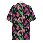 Purple Alstroemeria Pattern Print Hawaiian Shirt