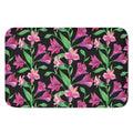 Purple Alstroemeria Pattern Print Indoor Door Mat